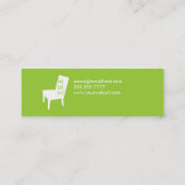 Mini Carte de visite maigre de chaise de vert de chaux (Dos)