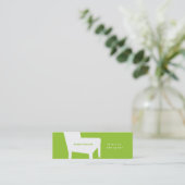 Mini Carte de visite maigre de chaise de vert de chaux (Debout devant)