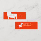 Mini Carte de visite maigre de chaise orange (Devant / Derrière)