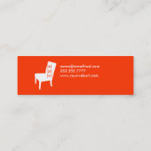 Mini Carte de visite maigre de chaise orange (Dos)