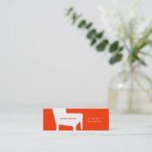 Mini Carte de visite maigre de chaise orange (Debout devant)