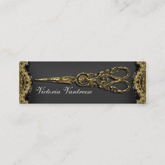 Mini Carte de visite maigre de ciseaux purs de (Devant)