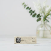 Mini Carte de visite maigre de code de QR (Debout devant)