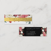 Mini Carte de visite maigre de conception florale (Devant / Derrière)