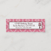 Mini Carte de visite maigre de gâteau doux (Dos)