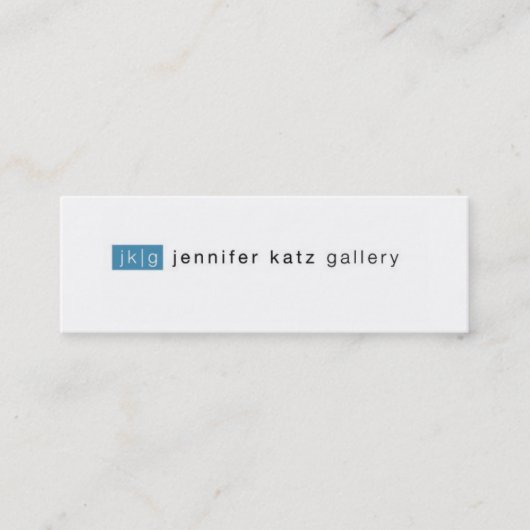 Mini Carte de visite maigre de Jennifer Katz (Devant)