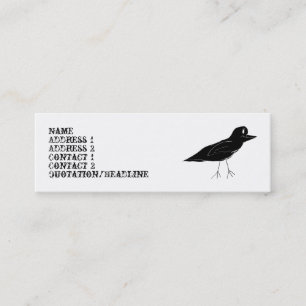 Mini Carte de visite maigre de merle (blanc)
