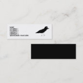 Mini Carte de visite maigre de merle (blanc) (Devant / Derrière)
