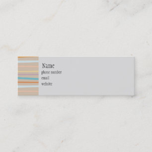 Mini Carte de visite maigre de rétros rayures