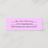 Mini Carte de visite maigre de signet oriental de (Dos)