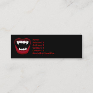 Mini Carte de visite maigre de sourire de vampire