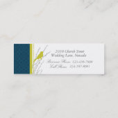 Mini Carte de visite maigre d'élégance de chute (Dos)