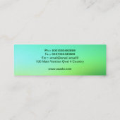 Mini carte de visite maigre élégant (Dos)