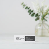 Mini Carte de visite maigre gris clair blanc attrayant (Debout devant)