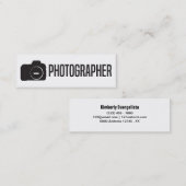 Mini Carte de visite maigre simple de photographe (Devant / Derrière)