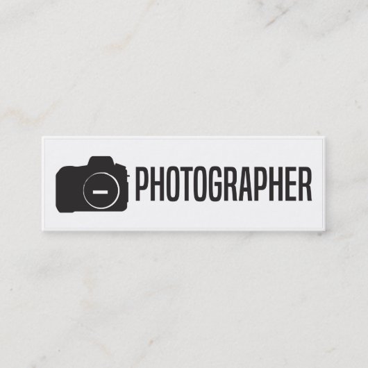 Mini Carte de visite maigre simple de photographe (Devant)