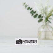Mini Carte de visite maigre simple de photographe (Debout devant)