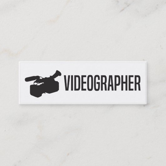 Mini Carte de visite maigre simple de Videographer (Devant)