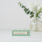 Mini Carte de visite maigre Teal de gâteau doux (Debout devant)