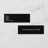 Mini Carte de visite maigre texturisé de profil de (Devant / Derrière)