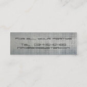 Mini Carte de visite métallique d'icône fraîche du DJ (Dos)