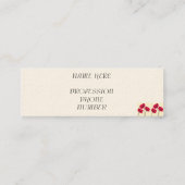 Mini Carte de visite mignon de pavot (Dos)