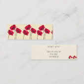 Mini Carte de visite mignon de pavot (Devant / Derrière)