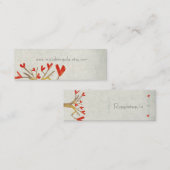 Mini Carte de visite mignonne arbre coeur (Devant / Derrière)