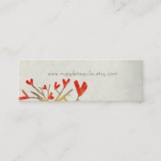 Mini Carte de visite mignonne arbre coeur (Devant)