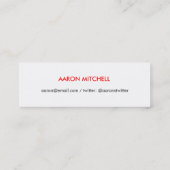 Mini CARTE DE VISITE mince BUBBLES (Dos)