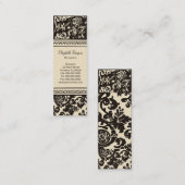 Mini Carte de visite mince de ~ français de crème (Devant / Derrière)