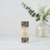 Mini Carte de visite mince de ~ français de crème (Debout devant)