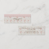 Mini Carte de visite mince d'impression minuscule rose (Devant / Derrière)