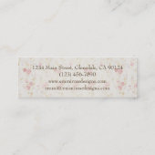 Mini Carte de visite mince d'impression minuscule rose (Dos)