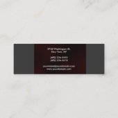Mini Carte de visite mince gris clair foncé rouge foncé (Dos)