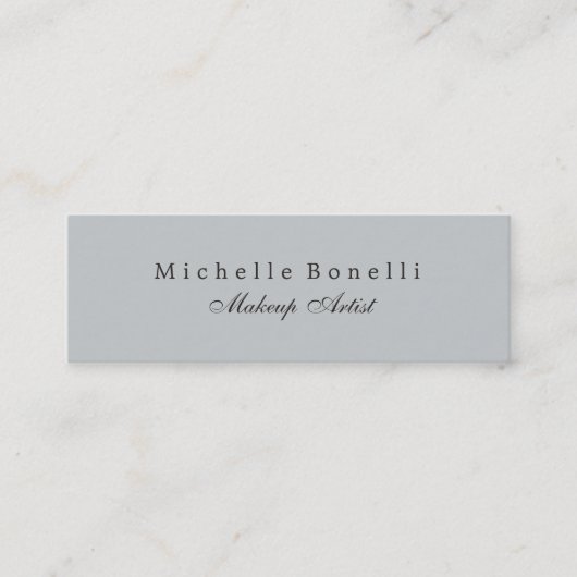 Mini Carte de visite mince gris mince (Devant)