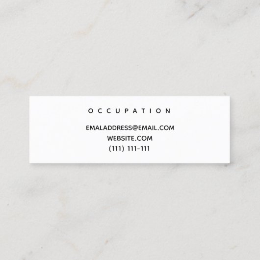 Mini carte de visite moderne (Dos)