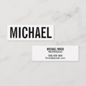 Mini Carte de visite moderne audacieux professionnel (Devant / Derrière)