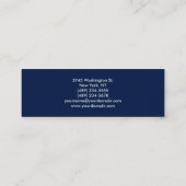 Mini Carte de visite moderne bleu clair mince tendance (Dos)