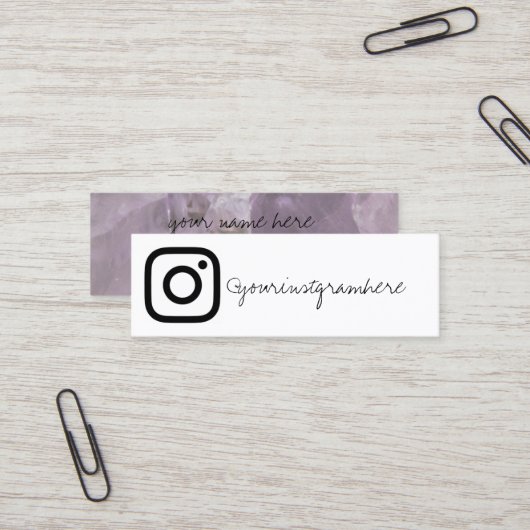 Mini carte de visite moderne de médias sociaux en (Devant/Arrière en situation)