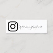 Mini carte de visite moderne de médias sociaux en (Devant)