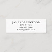 Mini Carte de visite moderne de nom de la société (Dos)