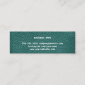 Mini carte de visite moderne en cuir élégant (Dos)