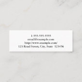 Mini Carte de visite moderne et de base de manucure (Dos)