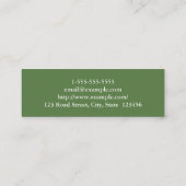 Mini Carte de visite moderne et propre de paralégal (Dos)