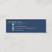 Mini Carte de visite moderne manuscrite pour diplômé (Dos)