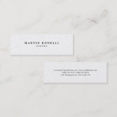 Mini Carte de visite moderne professionnel mince (Devant / Derrière)