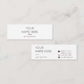 Mini carte de visite moderne propre simple (Devant / Derrière)