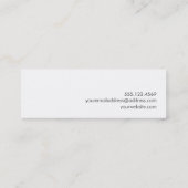 Mini Carte de visite moderne simple noir professionnel (Dos)