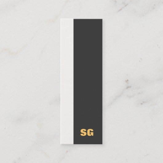 Mini Carte de visite Monogramme moderne (Devant)